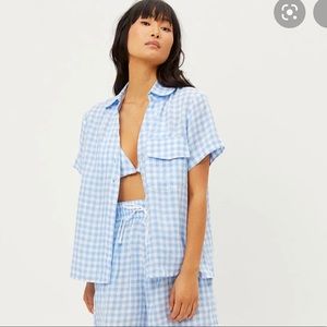 Frankies Bikinis Lou Gingham Top